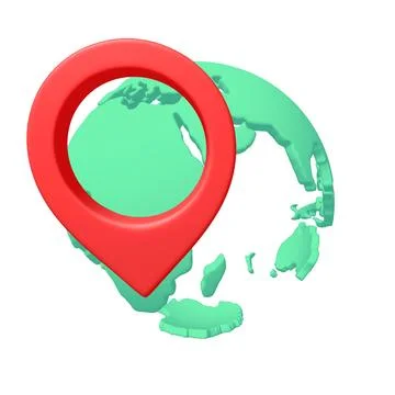 Geo mark pointer on planet earth. Navigation concept Stock Illustration