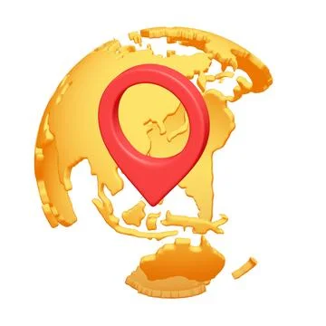 Geo mark pointer on planet earth. Navigation concept 스톡 일러스트