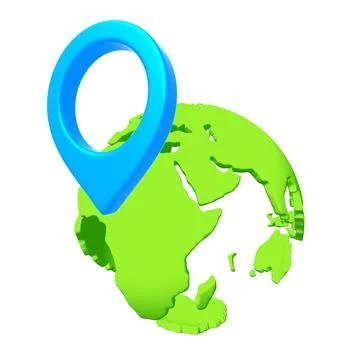 Geo mark pointer on planet earth. Navigation concept Stock Illustration