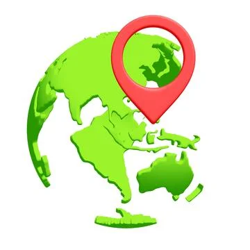 Geo mark pointer on planet earth. Navigation concept 写真素材