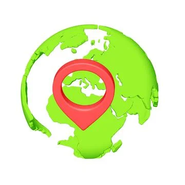 Geo mark pointer on planet earth. Navigation concept 写真素材