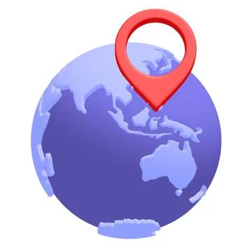 Geo mark pointer on planet earth. Navigation concept Foto stock