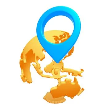 Geo mark pointer on planet earth. Navigation concept Foto stock