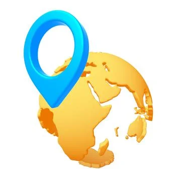 Geo mark pointer on planet earth. Navigation concept 写真素材