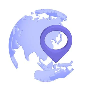 Geo mark pointer on planet earth. Navigation concept 写真素材