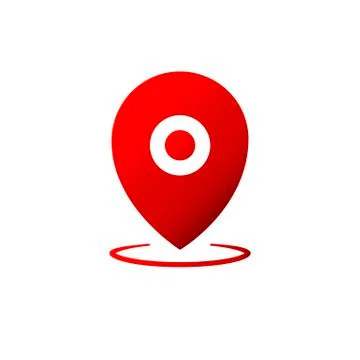 Geo pin, location icon in different colors or geolocation, gps, map pointer f Stock Illustration