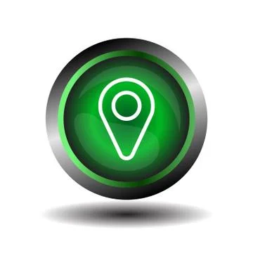 Geo pointer location pin icon Illustrazione stock