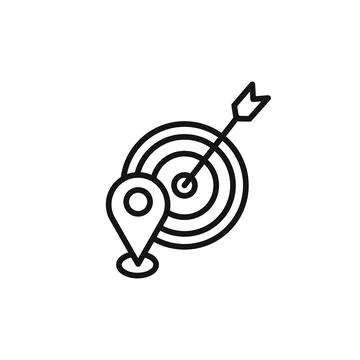 Geo Targeting icon vector set collection for web Stock Illustration