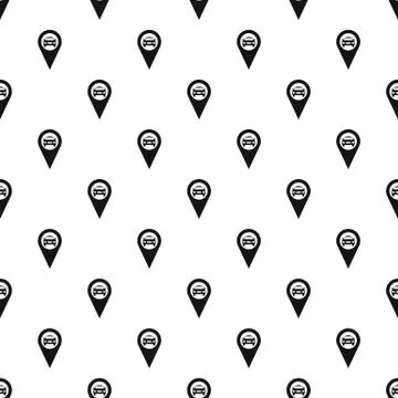 Geo taxi pattern, simple style Stock Illustration