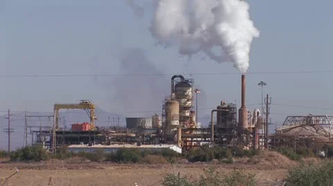 Geo Thermo Power Facility Stock Footage 10599345