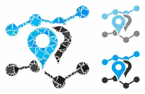 Geo trends Composition Icon of Irregular Elements Illustrazione stock