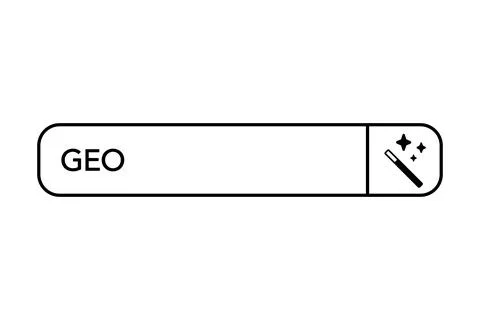 GEO Website AI Concept Vector Illustrazione stock