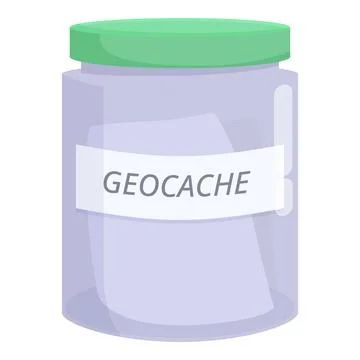 Geocache container waiting to be found using gps device Illustrazione stock