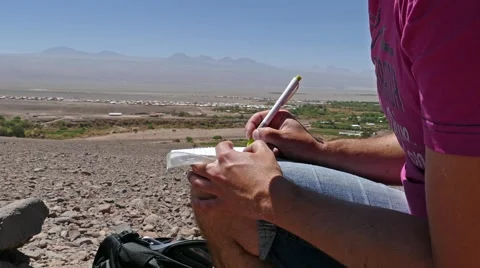 Geocacher atacama Stock Footage 44249057
