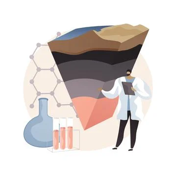 Geochemistry abstract concept vector illustration. 스톡 일러스트