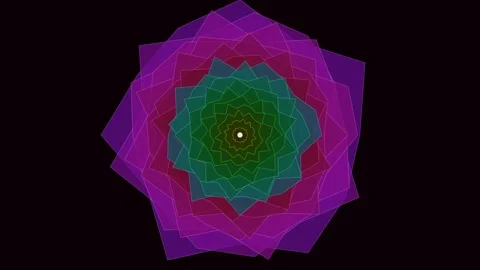 Geode Slice - Abstract Geometric Pattern with Concentric Layers of Color Stock Footage 340364601