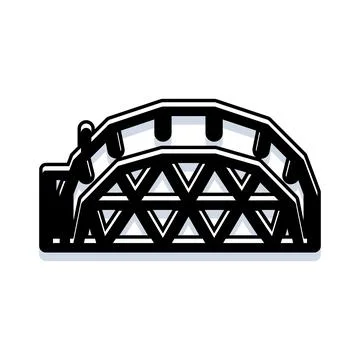 Geodesic dome glamping tent structure icon Stock Illustration