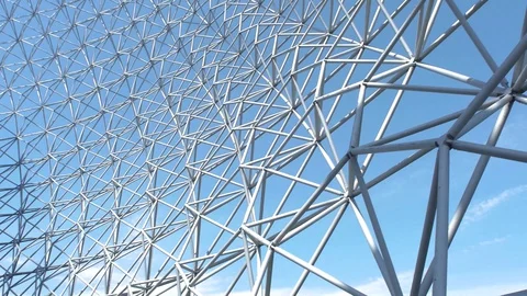 Geodesic dome with museum building Stock Footage 130027194