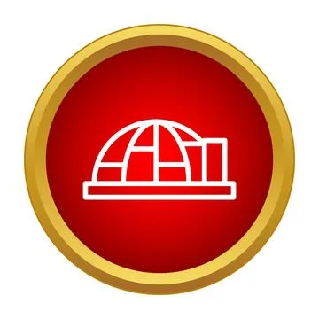 Geodesic dome structure architecture outline icon Stock Illustration
