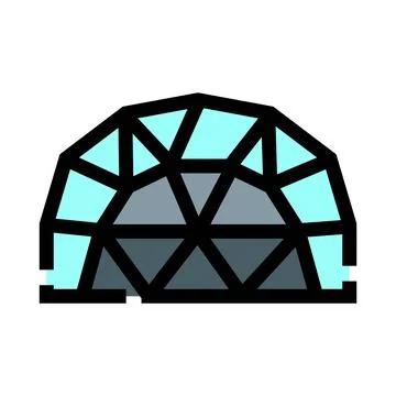 Geodesic dome structure icon displaying architectural design 스톡 일러스트