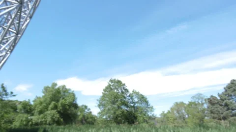 Geodesic dome under a clear and cloudy sky Stock Footage 130027248