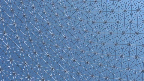 Geodesic dome under a clear sky Stock Footage 130026480