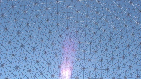 Geodesic dome under a clear sky Stock Footage 130026914