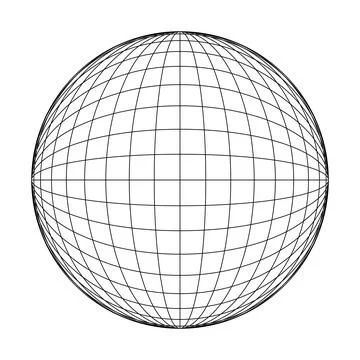 Geodesic dome, wireframe and grid pattern, wireframe sphere Stockillustratie