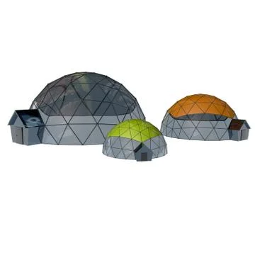 Geodesic Domes Stock Illustration