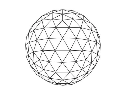 Geodesic sphere illustration vector Stock Illustration