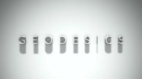 Geodesics 3D title animation with shadows on a white background Stock Footage 296848853