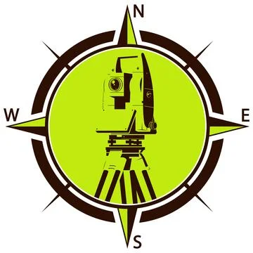 Geodesy and survey work symbol Stock Illustration