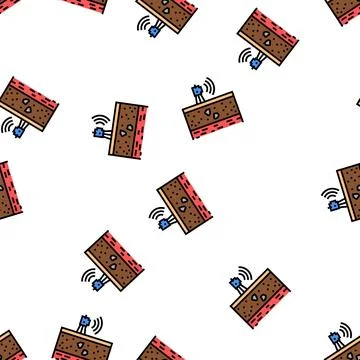 Geodetic equipment vector seamless pattern Stock Illustration
