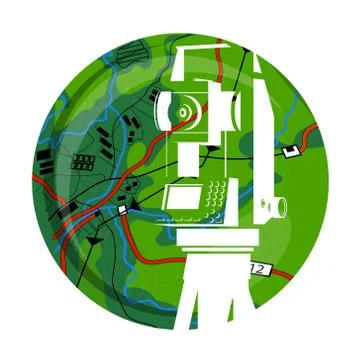Geodetic work symbol Illustrazione stock