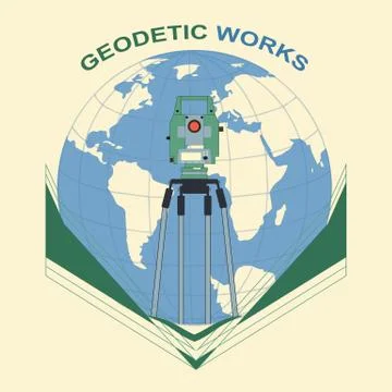 Geodetic works Stock Illustration