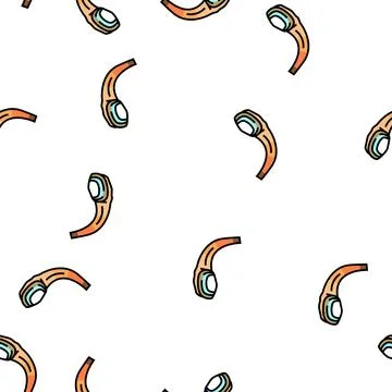 Geoduck pacific clam vector seamless pattern Stock Illustration