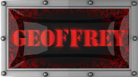 Geoffrey on led Stock Footage 8712800