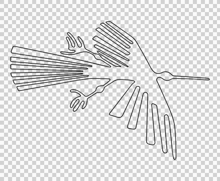 Geoglyph of the condor from Nazca Stock Illustration