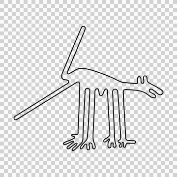 Geoglyph of the dog from Nazca 库存插图