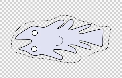 Geoglyph of the fish from Nazca Stock Illustration