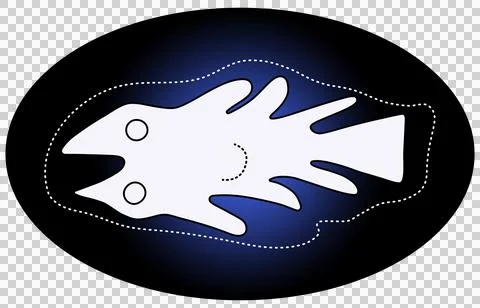 Geoglyph of the fish from Nazca Stock Illustration
