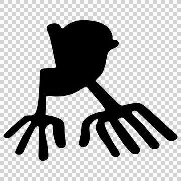 Geoglyph of The Hands from Nazca Stock Illustration