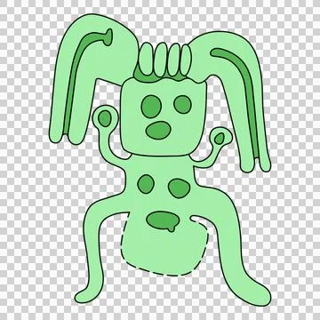Geoglyph of the humanoid from Nazca Stock Illustration