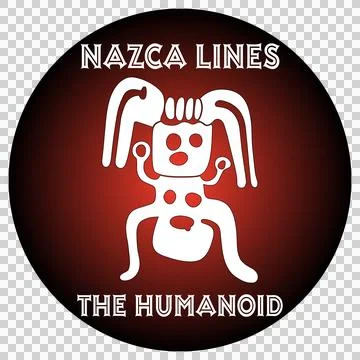 Geoglyph of the humanoid from Nazca Stock Illustration