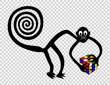 Geoglyph of the Monkey with puzzle Stock Illustration