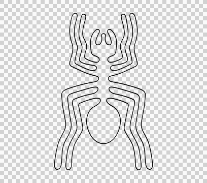 Geoglyph of the spider from Nazca Stock Illustration