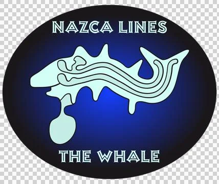 Geoglyph of the whale from Nazca Stock Illustration