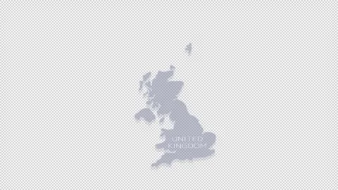Geographic infographic element - animated map of the United Kingdom Stock Footage 314688414