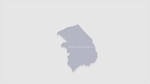 Geographic infographic element - animated map of South Korea Stock Footage 329313593