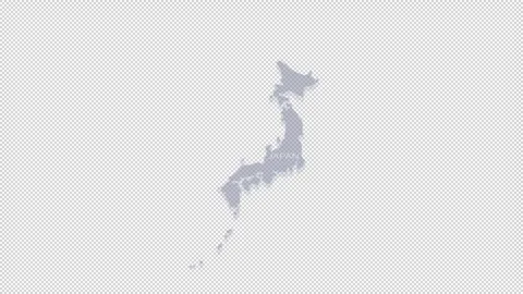 Geographic infographic element - animated map of Japan Stock Footage 329313651